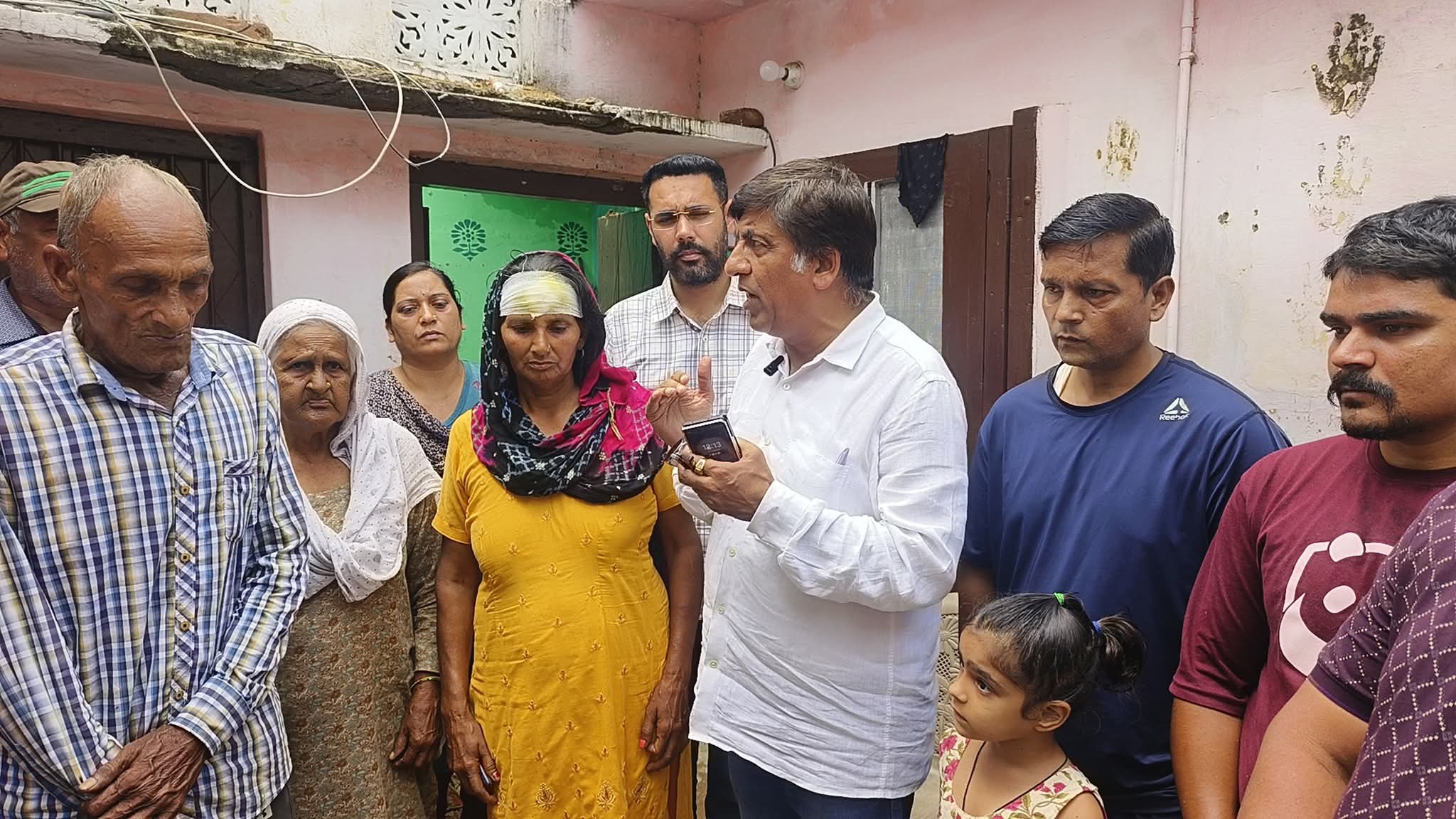 MLA Brahm Shankar Jimpa visited the water-affected areas.